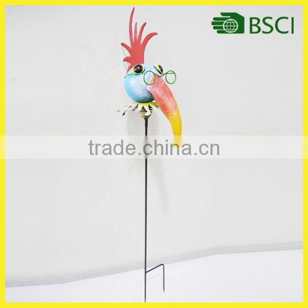wholesale metal yard art bird sign garden stick for garden decor