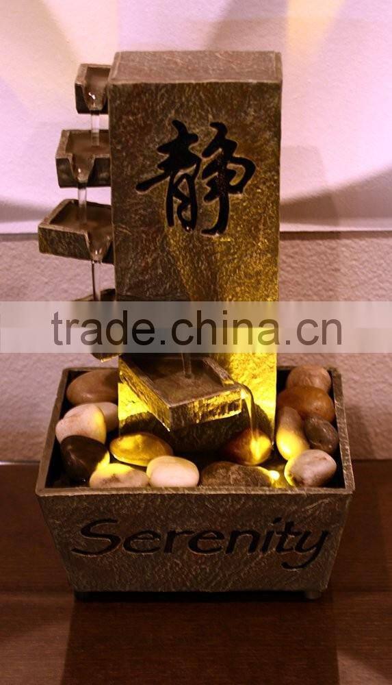 Tiered Serenity LED Relaxation Water Fountain