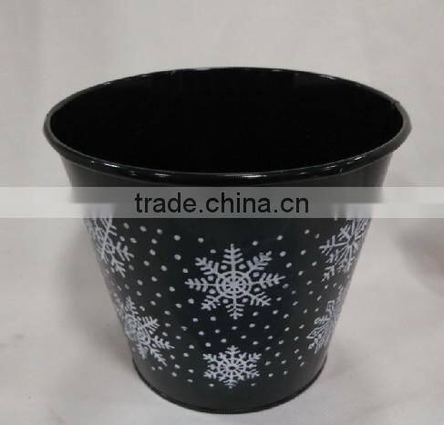 Square wash white plant zinc pot