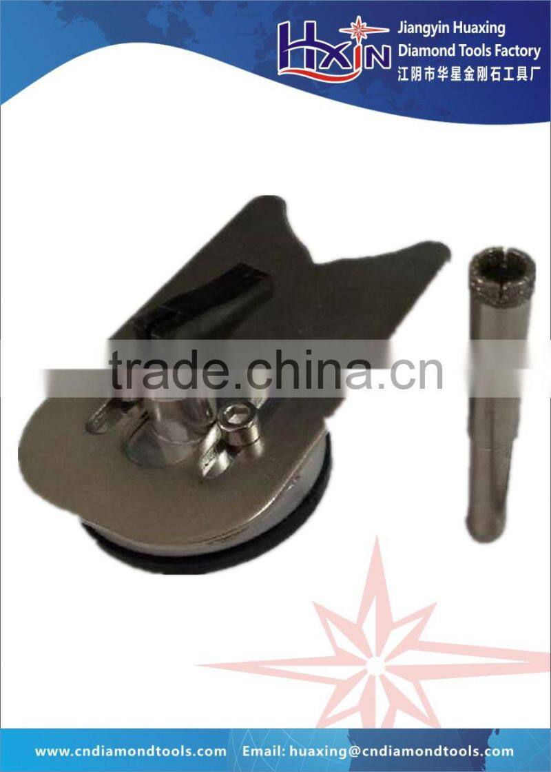 Portable diamond drill guides for drilling hole