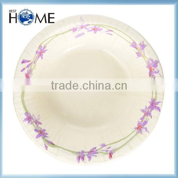 Baby candy color plastic disposable christmas paper plate