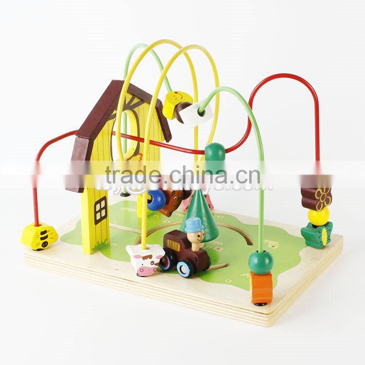 wholesale best wooden bead toys for toddlers educational games wooden bead toys for toddlers W11B141