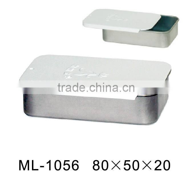Slide tin box for mint