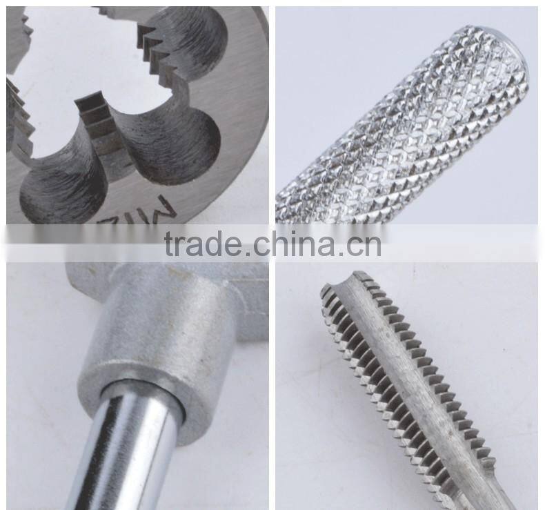 tap and die set with 12pcs hand taps and dies taps china