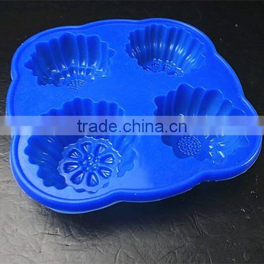 10135 Four cells flowers Silicone mould