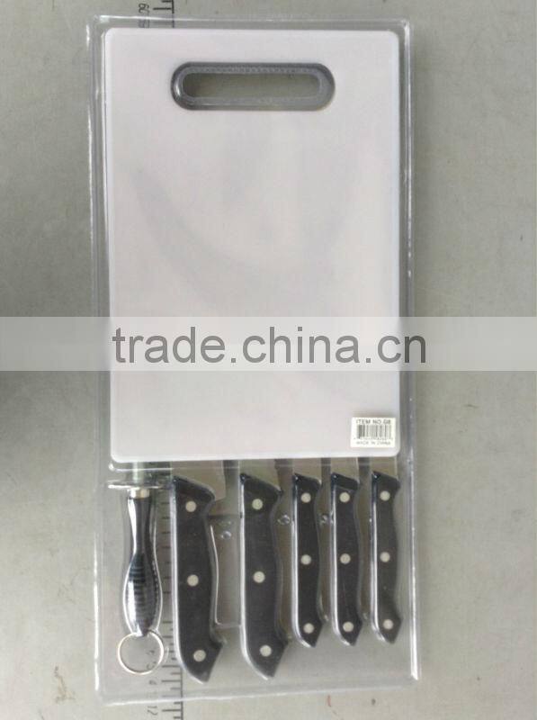 8PCS knife set with knife sharpener