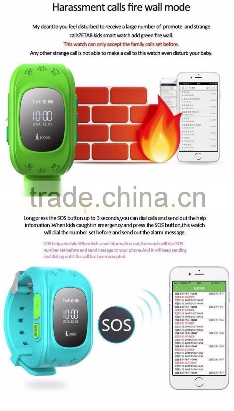 wearable entertainment smart devices smart watch q50 baby kids GPS tracker watch SOS