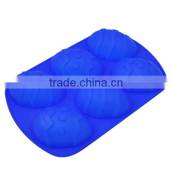 Sedex Approved Factory 100% Food Grade Silicone Egg Shaped Cake Pan