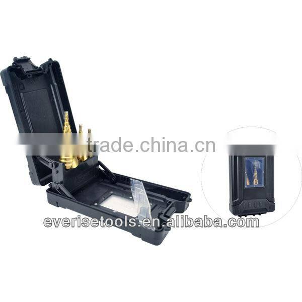 CF428 3pcs HSS sprial fluted step drill bit