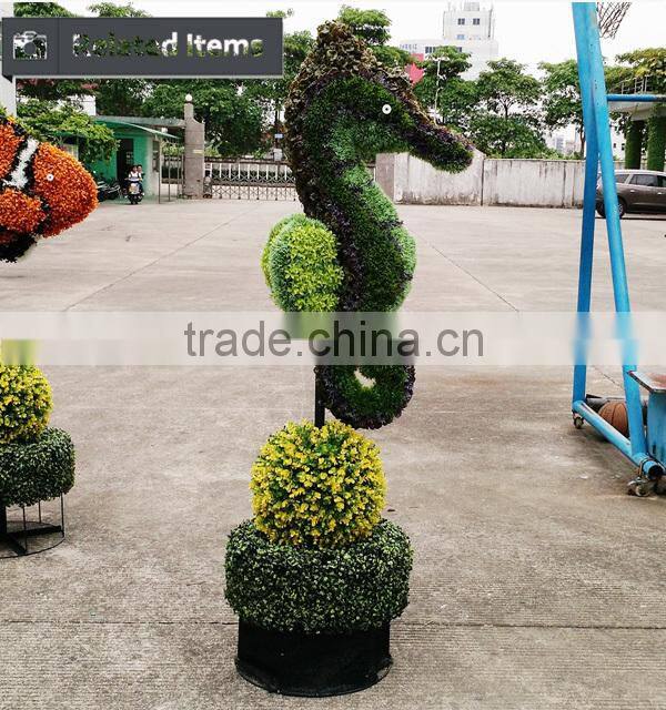 Artificial milan grass topiary swan plant statue animal for garden decoration
