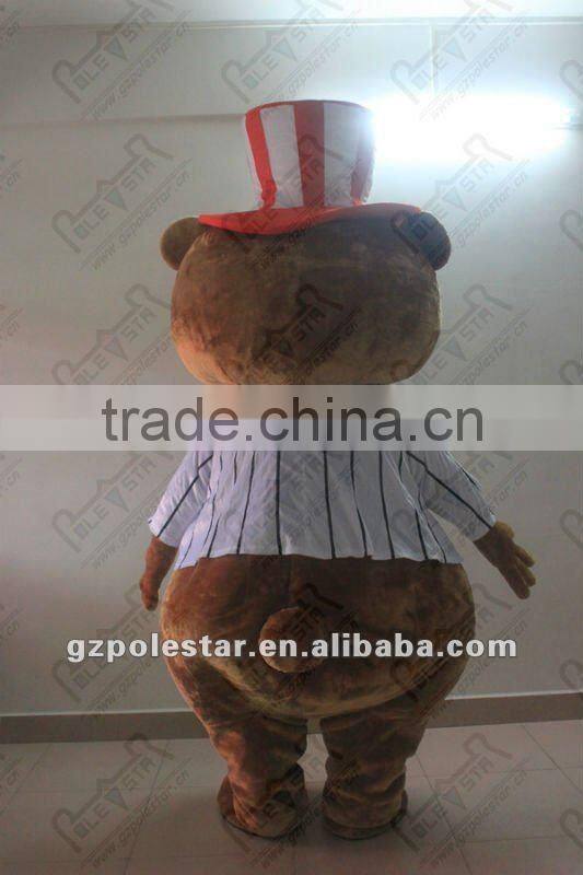 NO.2460 fluffy quality teddy bear mascot costumes