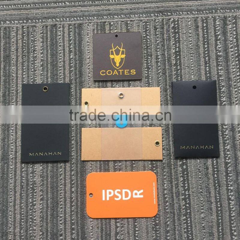 2017 Custom factory direct wholesale high quality clothing Hang Tags