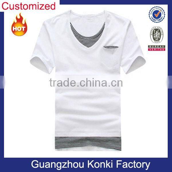 China factory ultra thin white 100% cotton plain t-shirt