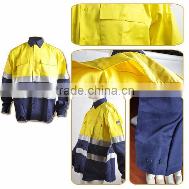 Eco friendly flame retardant high visibility shirts wholesale for mining workwear