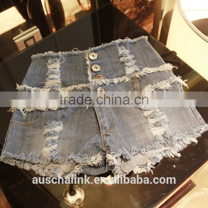summer night bar high quality women high waist sex short jeans
