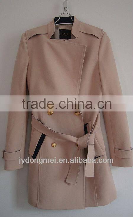 ladies fashion long wind coat for winter