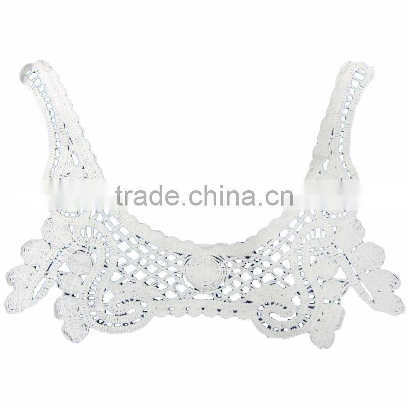 lace manufacturer machine made cotton crochet neck lace accessories for apparel