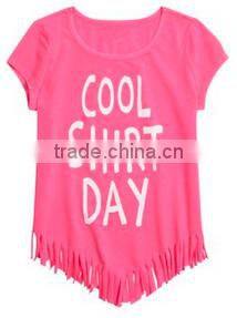 Girl's colorful short sleeve T-shirt