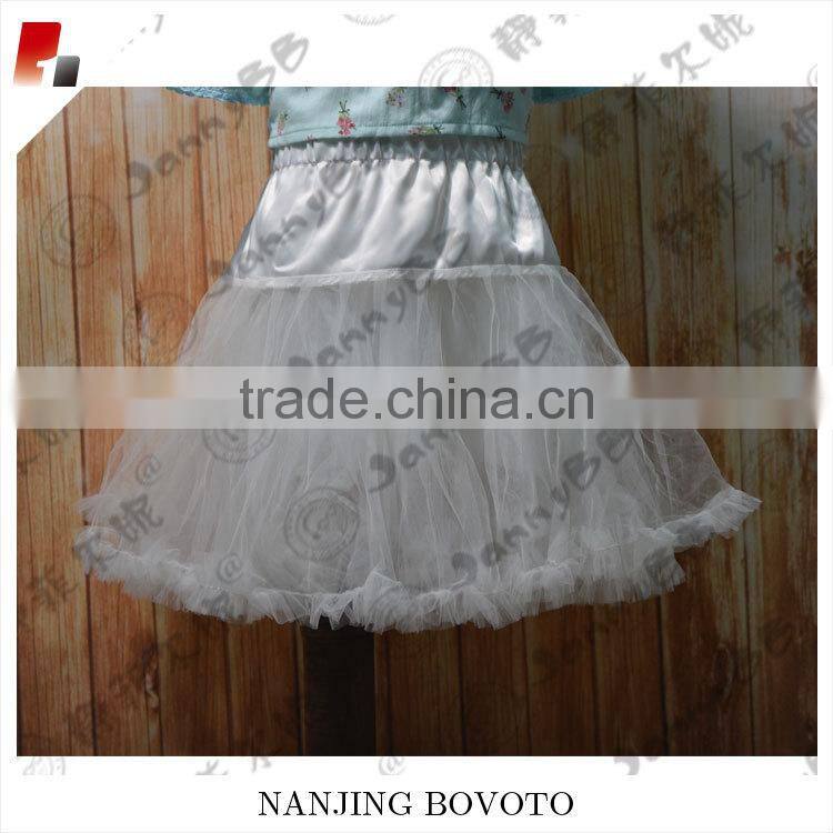 kids wholesale tutu white bowknot pretty fashion skirt