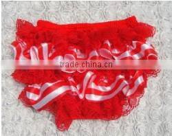 christmas wholesale lace chevron ruffle bloomers for baby girls baby bloomers diaper cover