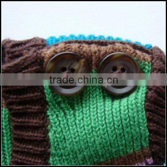 girls knitted net yarn splicing flower dress