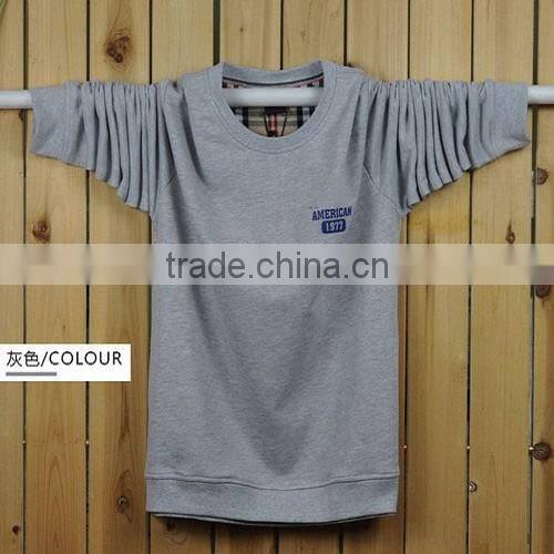 2017 Professional China factory high quality plain round neck sweatshirt for mens