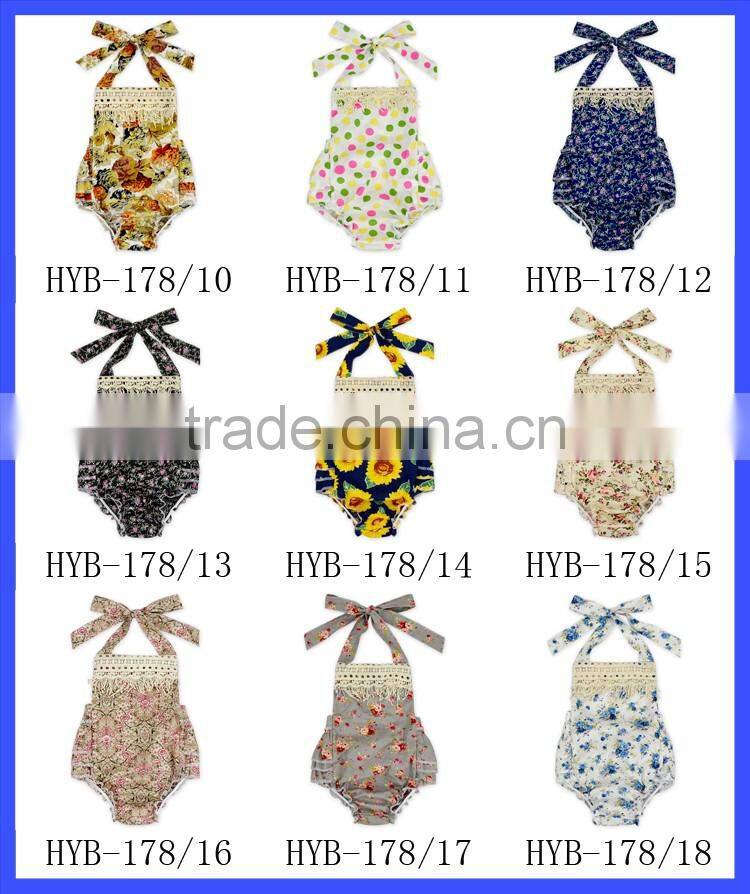 HYB178 Yihong Printed Pokla Dots Baby Cotton Fancy Romper Cotton Punjabi Suits Girls