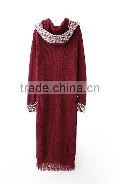 Runwaylover EY1054C New Fashion 2017 Ladies Long Style Embroidery Cardigan Coats