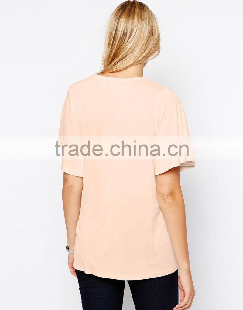 Maternity Top with Frill Sleeve