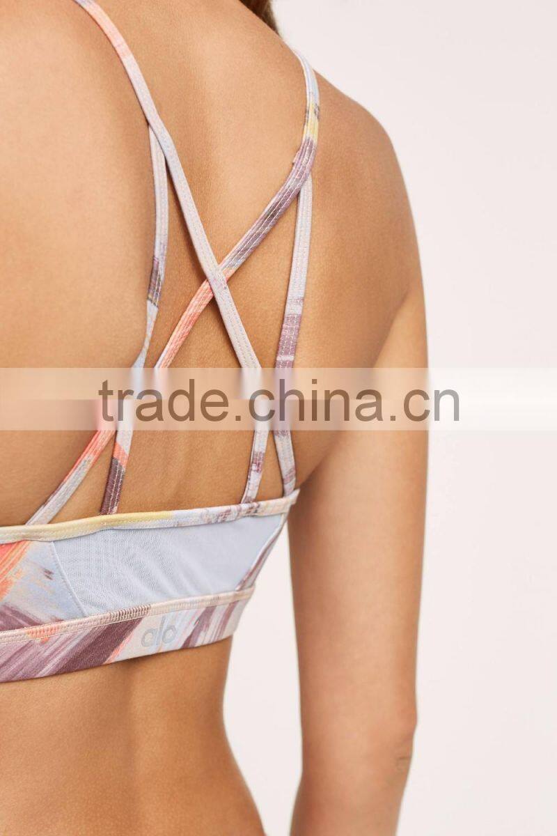 New style sublimation leggins padded sports bra with workout clothes for women