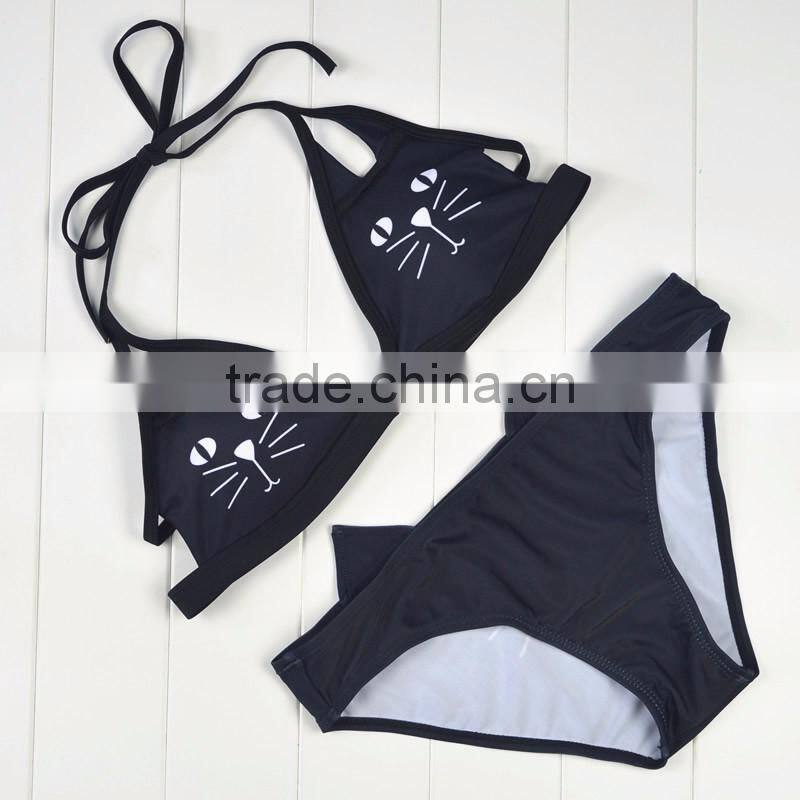 Polyester Bikini different size for choice & padded blue girls swimwear 59377