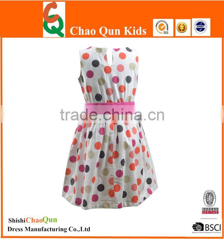 Summer cotton long frocks designs party bow kids dress