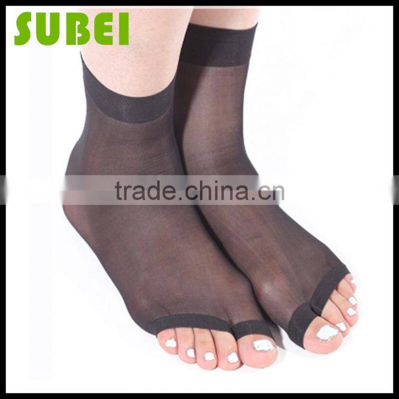 Summer ultra-thin peep-toe socks,fish mouth two-toe socks