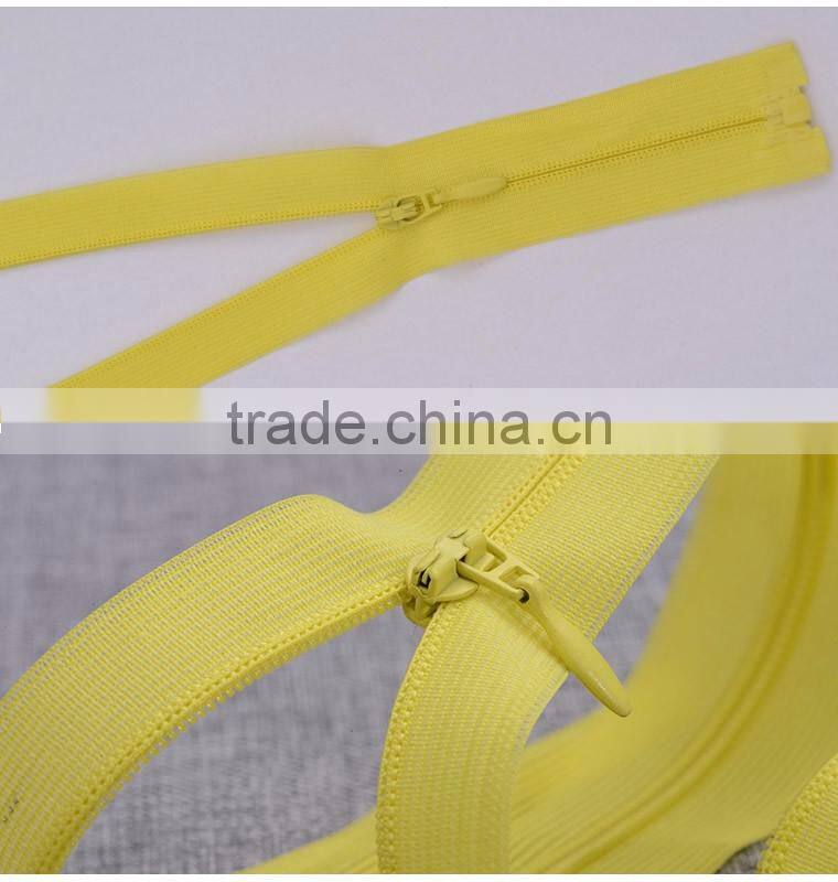 #3 Open End invisible Nylon Reverse Coil Zipper