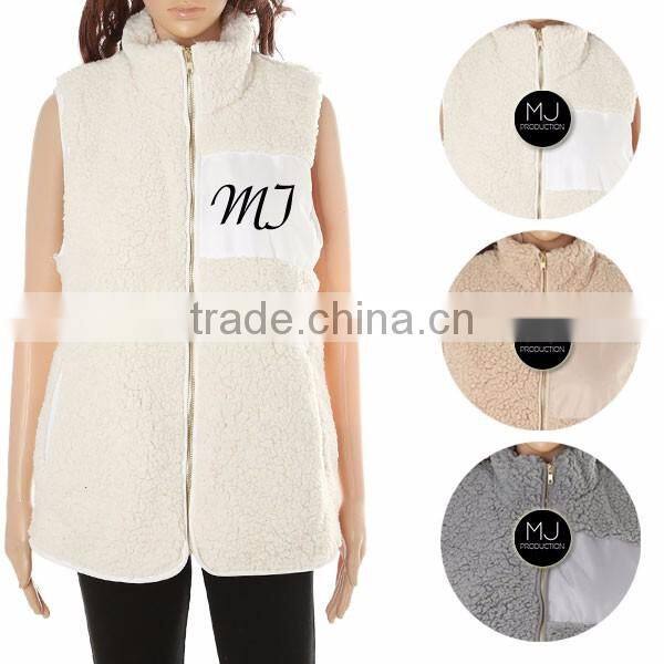 FACTORY wholesale monogrammed sherpa fleece vest