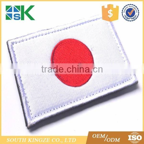 Japan version white red attrative flag embroidered patch