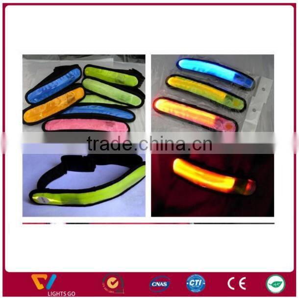 Dongguan New version reflective slap wrap wrist band and safety LED reflective armbands