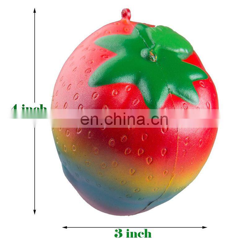 Wholesale custom slow rising squishy pu foam strawberry
