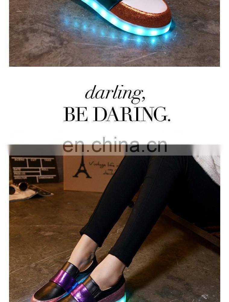 Wholesale New design Hottest Ladies shoes European fashion Women shoes LED shoes sneakers girls footwear