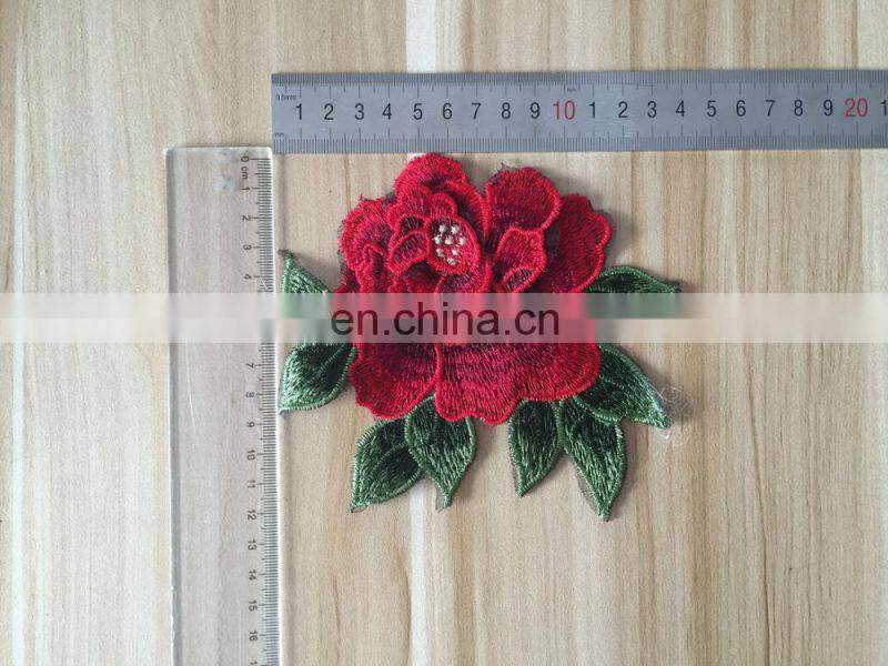 wholesale fashion 3D flower embroidery patch for clothes