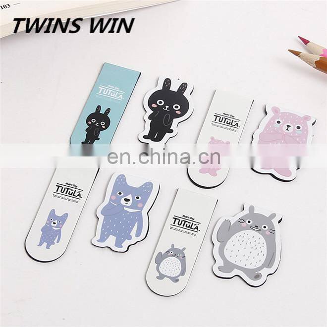 best price cute stationery school supplies wholesale from china , custom-made magnetic metal animal design bookmark