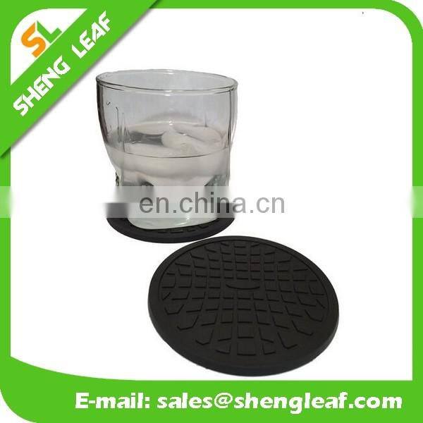 Custom soft round rubber pvc coaster