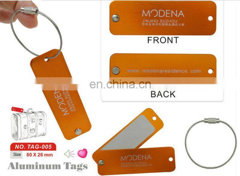 High Quality personalized bright color leather Luggage Tag