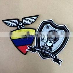 sublimation flock football shirt soccer patches flocking badge