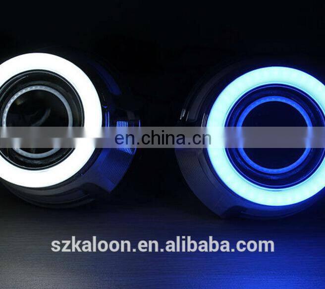LED double angel eyes hid bixenon projector lens headlight