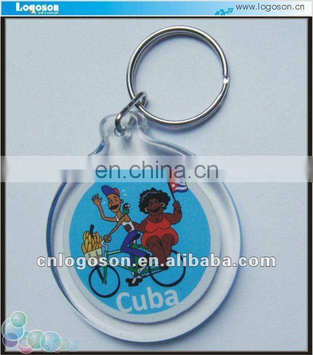 Cheapest Ukraine souvenir promotional metal keychain free samples with customized Logo