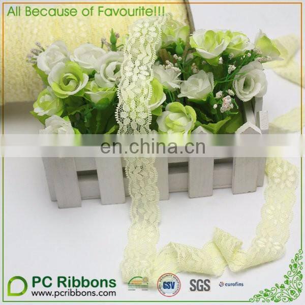 1" width ivory elastic lace trim ribbon