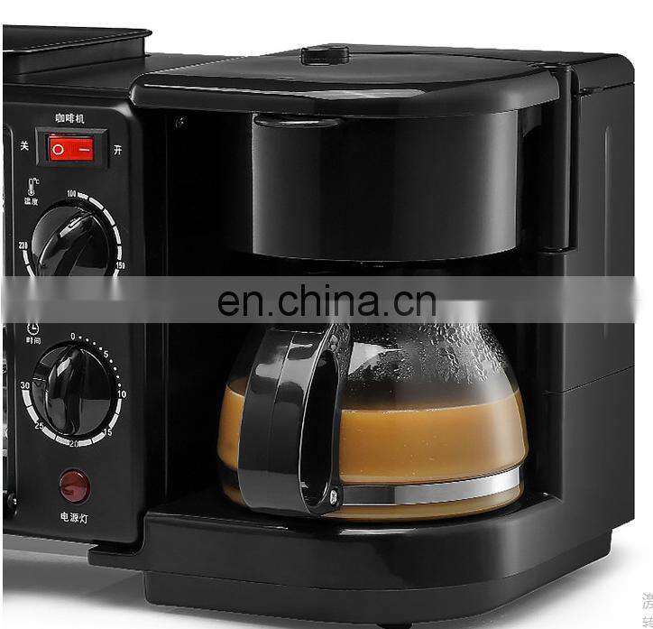 Best selling and cheapest price new portable automatic 3 in 1 breakfast making machine with coffee pot function