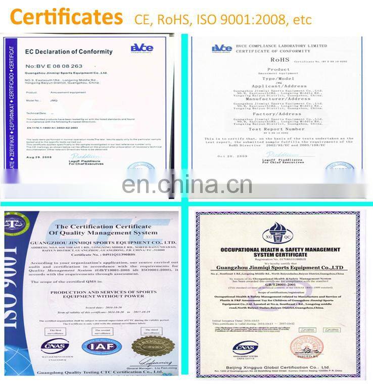 Galvanized steep pipe JMQ-G195C swings and plastic children's slides