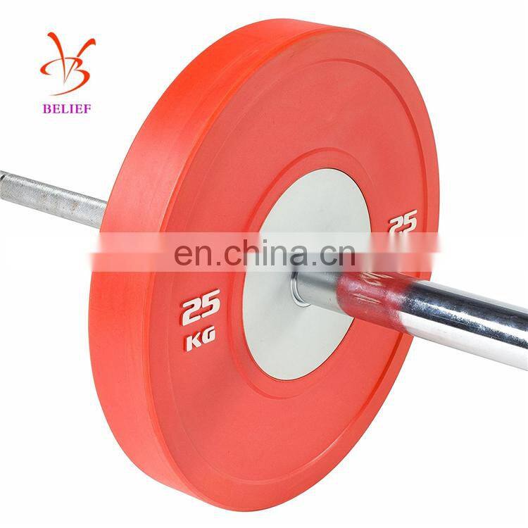 Olympics Barbell Weight Plates Rubber Gym Equipment